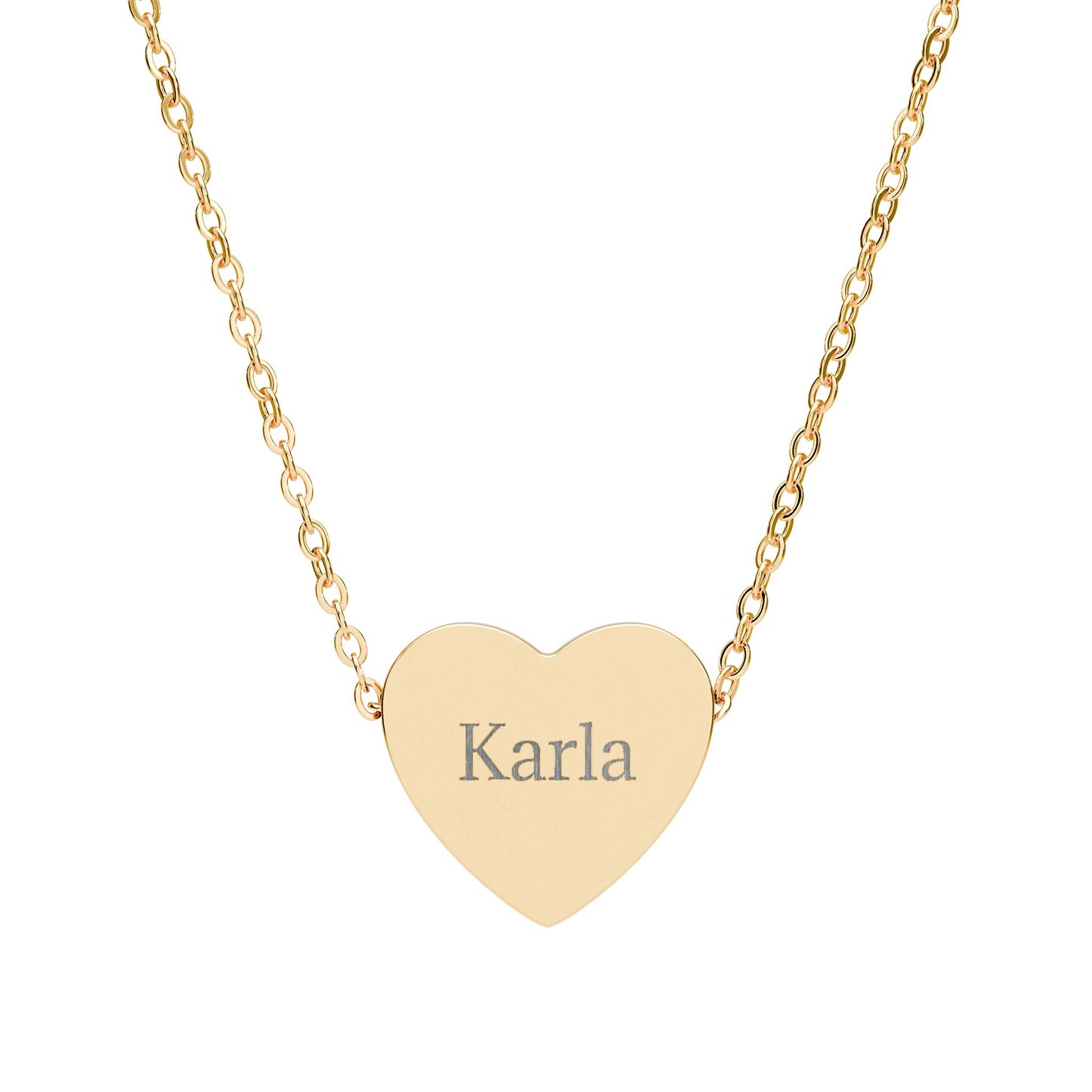 Collar Corazón Personalizado en Acero Inoxidable | Personalized Heart Name Necklace for Women
