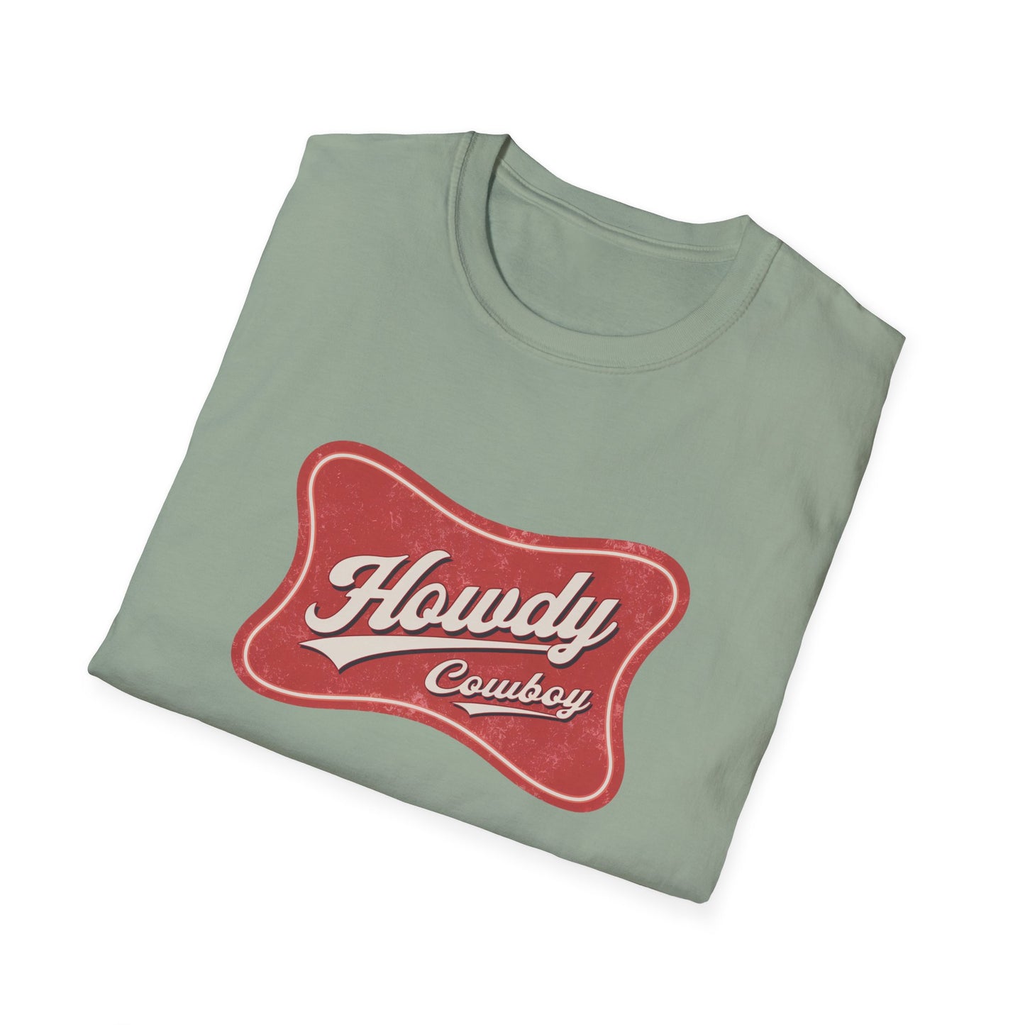 Howdy Cowboy Unisex Softstyle T-Shirt - Casual Wear, Gift for Cowboys, Western-Themed Apparel, Festival Gear, Rodeo Outfit