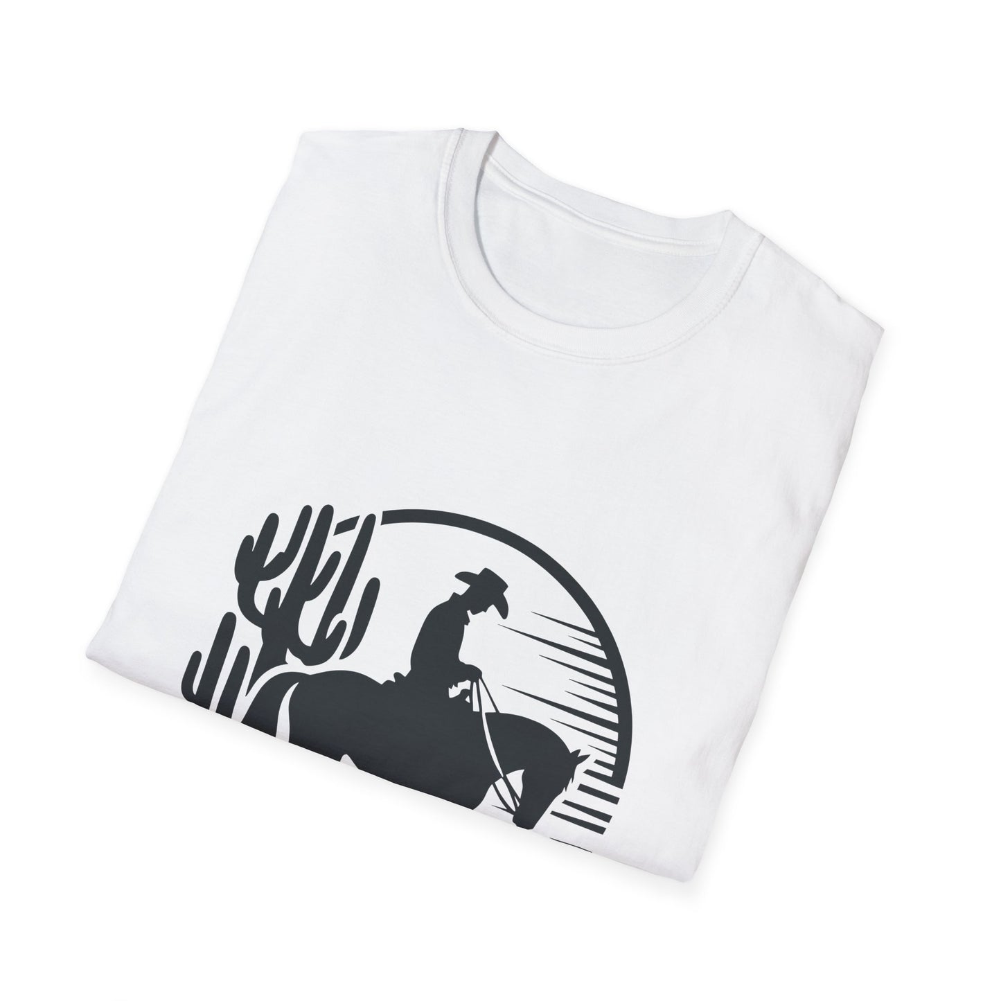 Cowboy Sunset Graphic Tee, Vintage Western T-Shirt, Gift for Horse Lovers, Retro Cowboy Shirt, Unisex Casual Wear