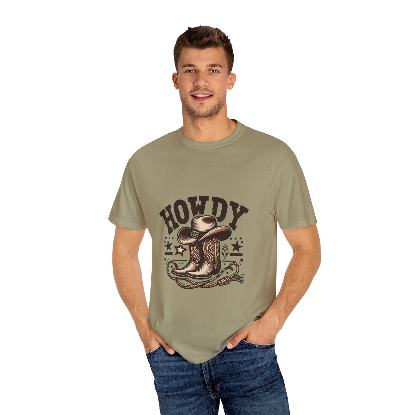 Howdy Cowboy T-Shirt, Unisex Western Tee, Casual Graphic Top, Gift for Rodeo Lovers, Country Music Apparel