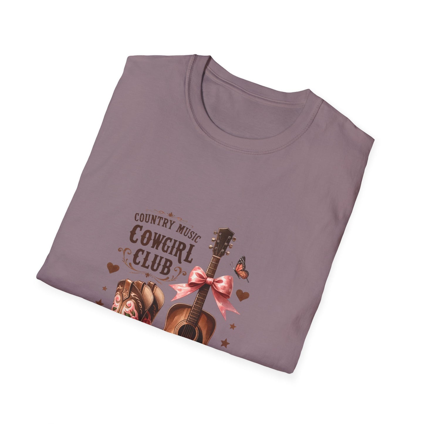 Country Music Cowgirl Club T-Shirt, Unisex Softstyle Tee, Perfect Gift for Music Lovers, Festival Wear, Western Style Apparel