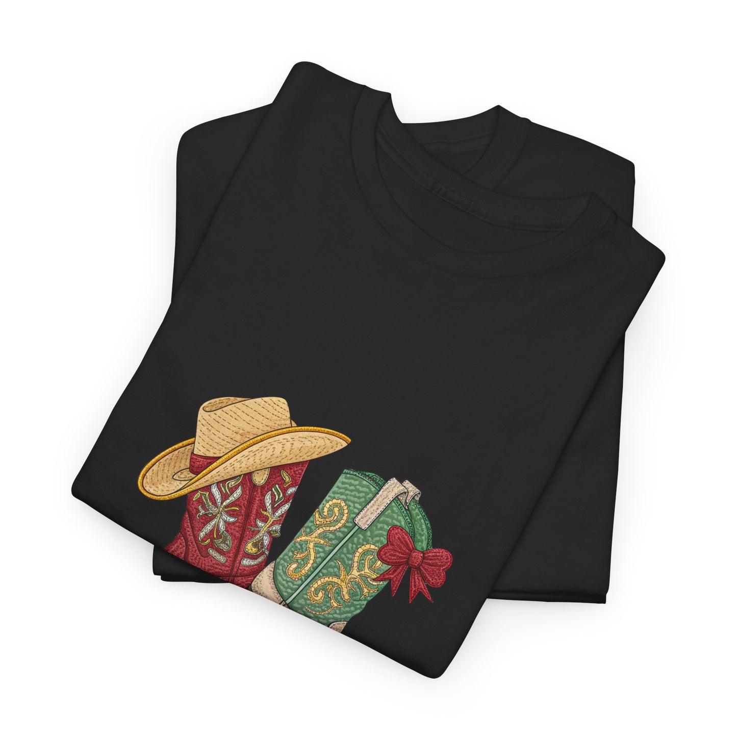 Holiday Western Style T-Shirt - Howdy Christmas Design