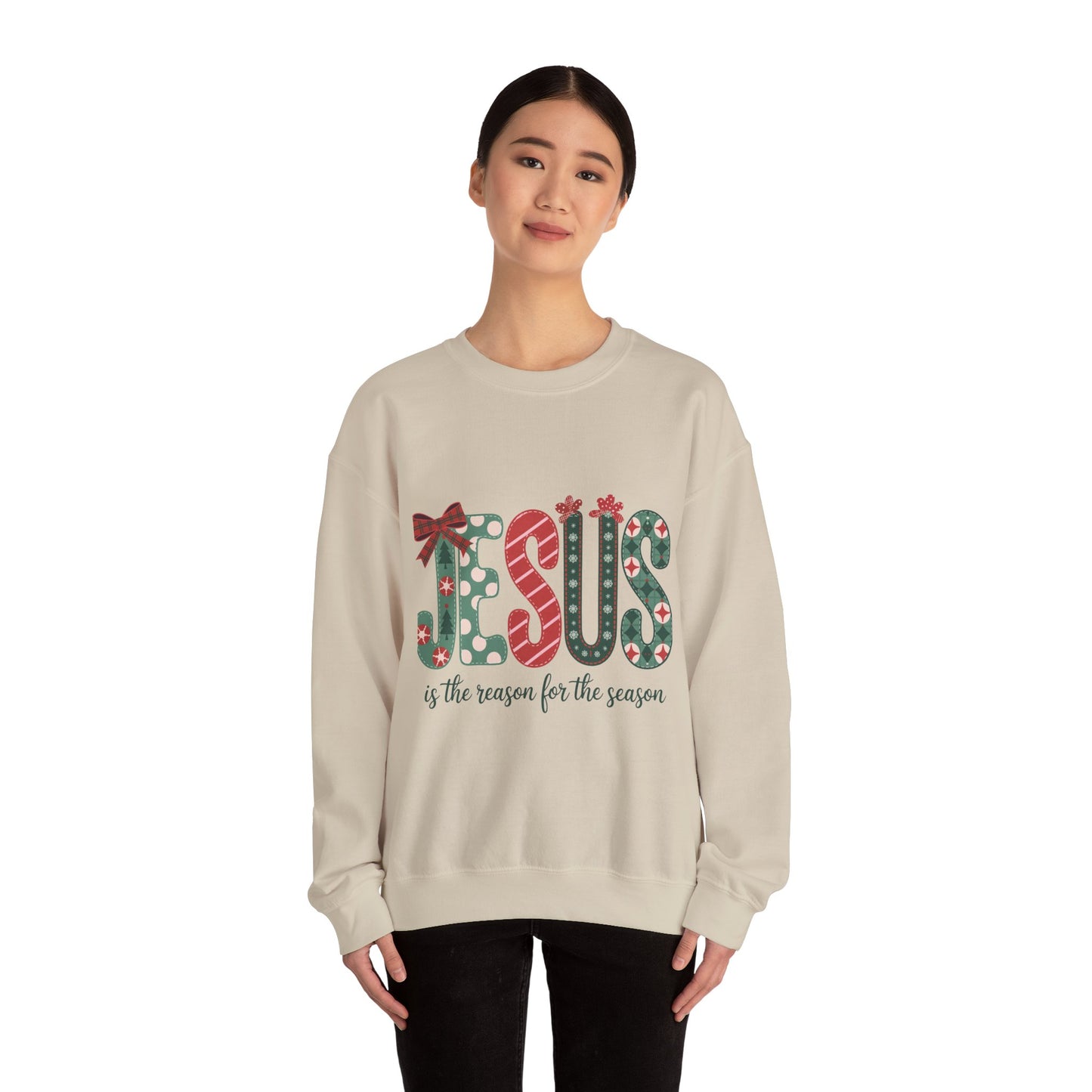 Festive Jesus Crewneck Sweatshirt - Holiday Comfort