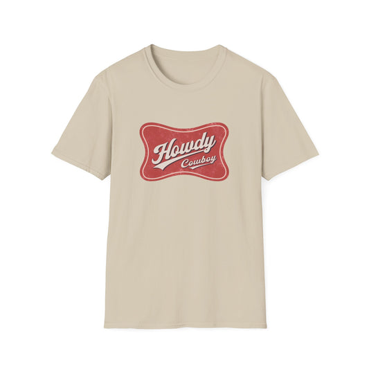 Howdy Cowboy Unisex Softstyle T-Shirt - Casual Wear, Gift for Cowboys, Western-Themed Apparel, Festival Gear, Rodeo Outfit