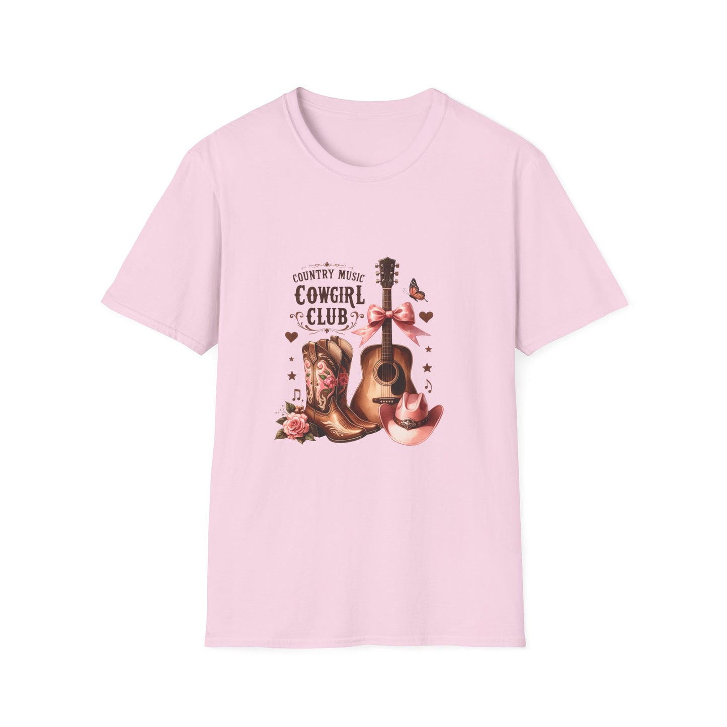 Country Music Cowgirl Club T-Shirt, Unisex Softstyle Tee, Perfect Gift for Music Lovers, Festival Wear, Western Style Apparel