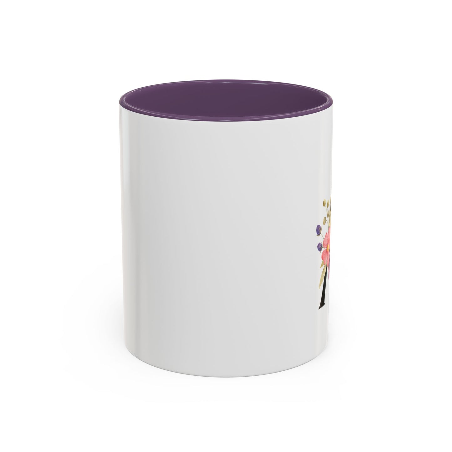 Personalized Initial Floral Monogram 'A'  Coffee Mug — Ceramic Mug (11oz)