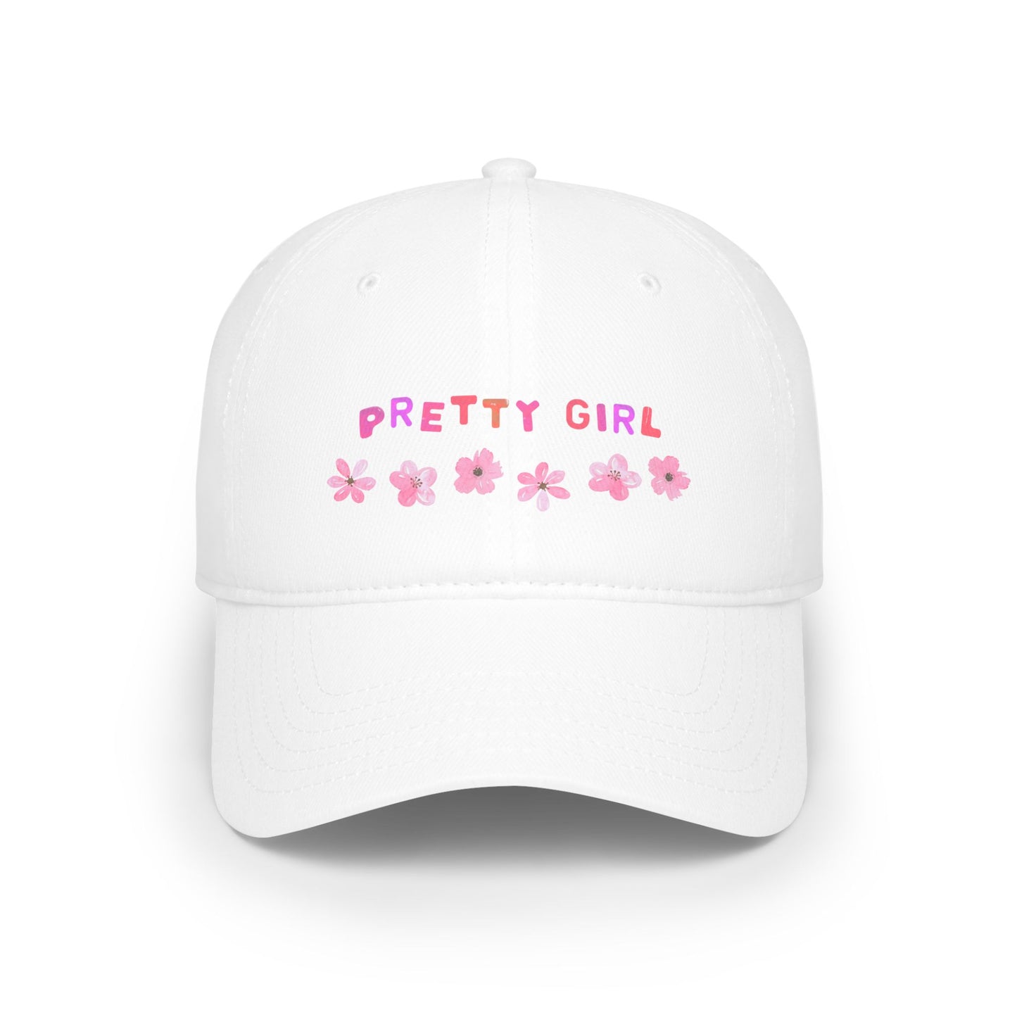 Pretty Girl Floral Low Profile Baseball Cap