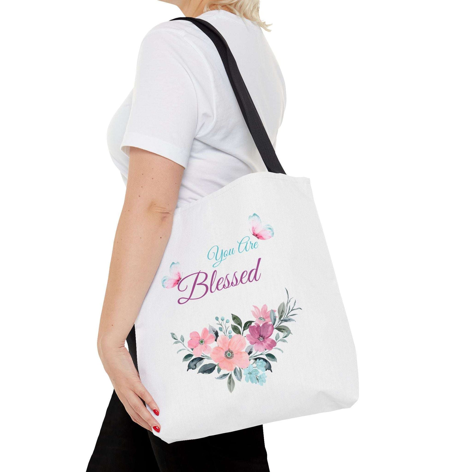 Floral Blessed Tote Bag - Perfect for Everyday Use or Special Occasions