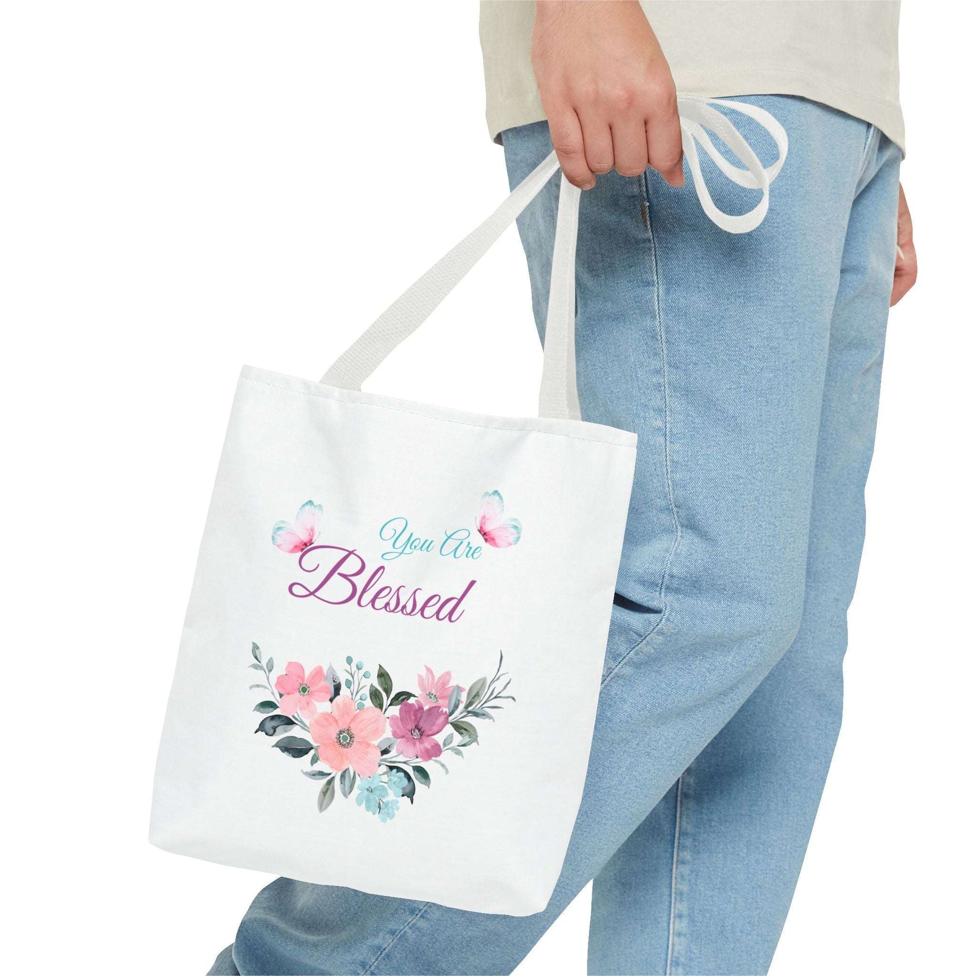 Floral Blessed Tote Bag - Perfect for Everyday Use or Special Occasions