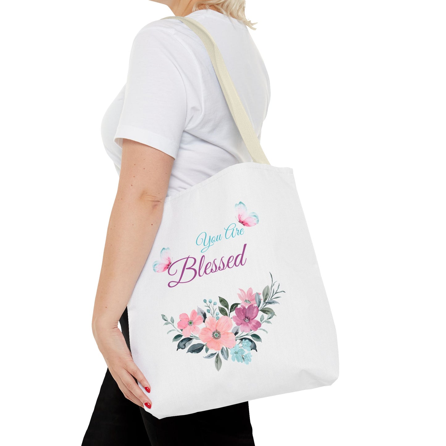Floral Blessed Tote Bag - Perfect for Everyday Use or Special Occasions