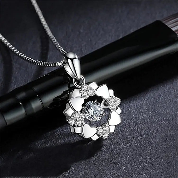 Colgante Elegante de Copo de Nieve en Plata