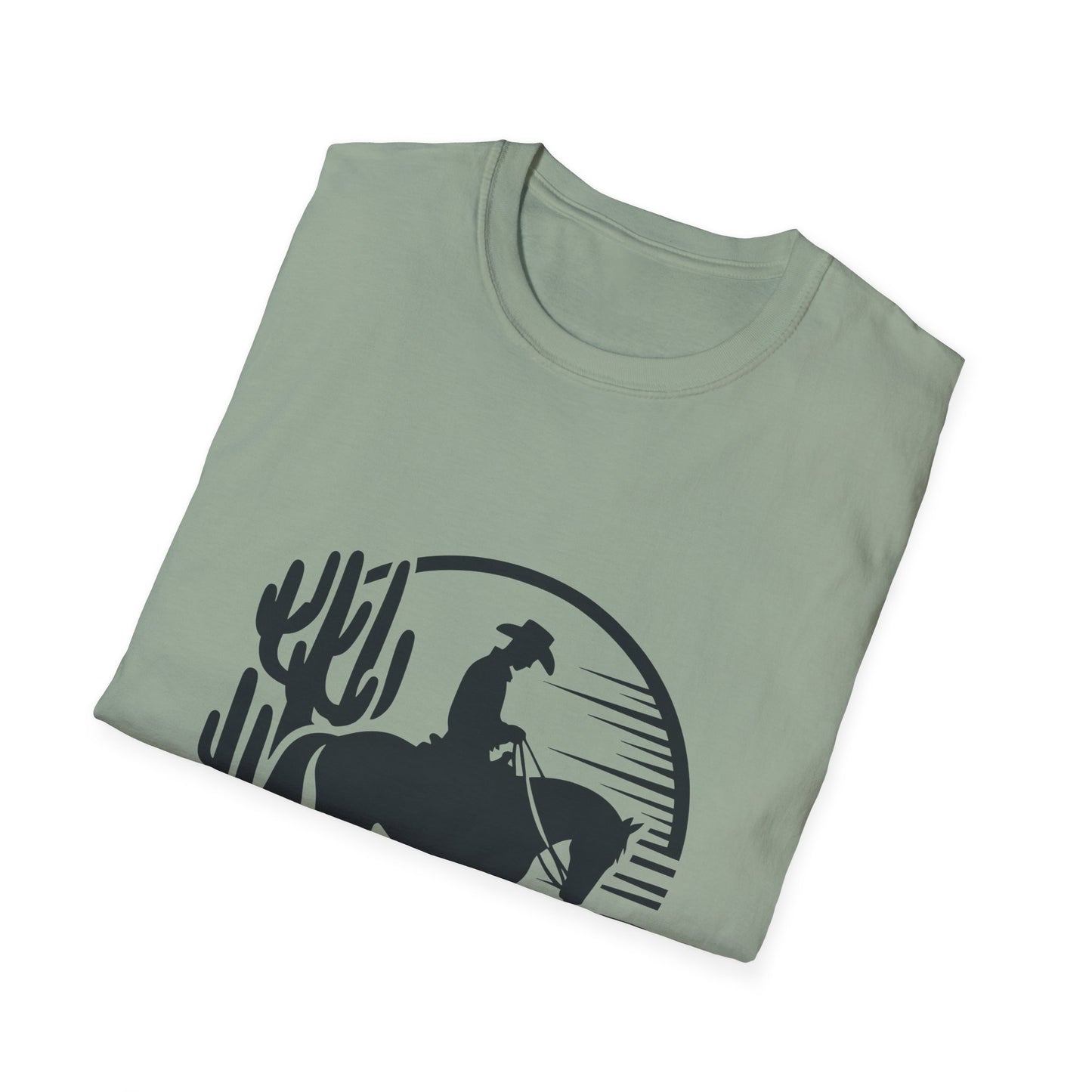 Cowboy Sunset Graphic Tee, Vintage Western T-Shirt, Gift for Horse Lovers, Retro Cowboy Shirt, Unisex Casual Wear