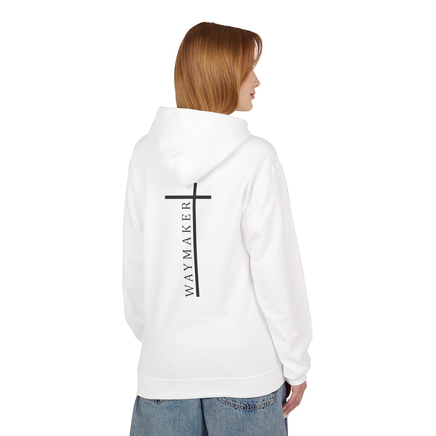 Unisex Waymaker Cross Hoodie — Heart & Cross Faith Pullover