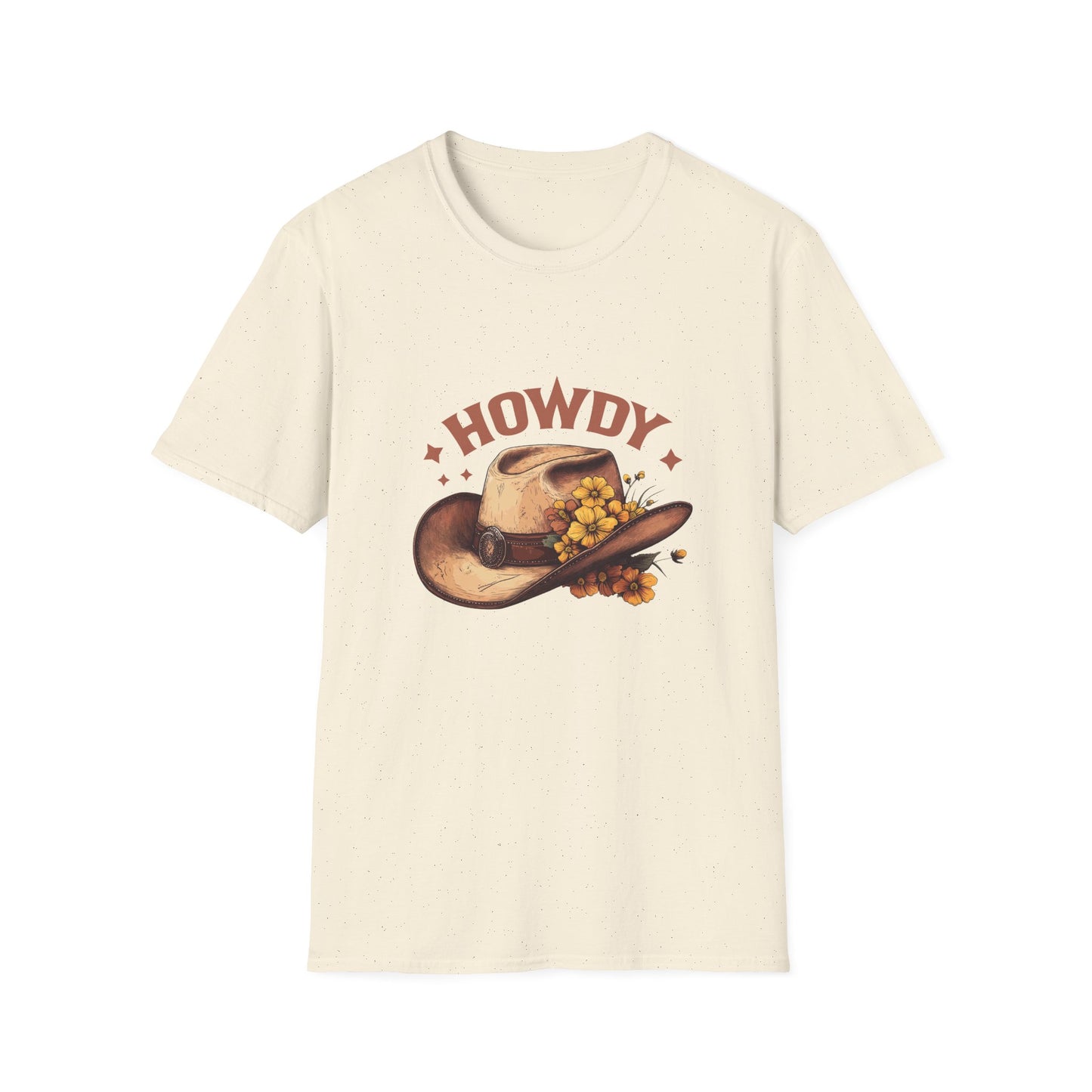 Howdy Themed Unisex Softstyle T-Shirt, Casual Tee, Cowboy Shirt, Western Apparel, Gift for Celebrations