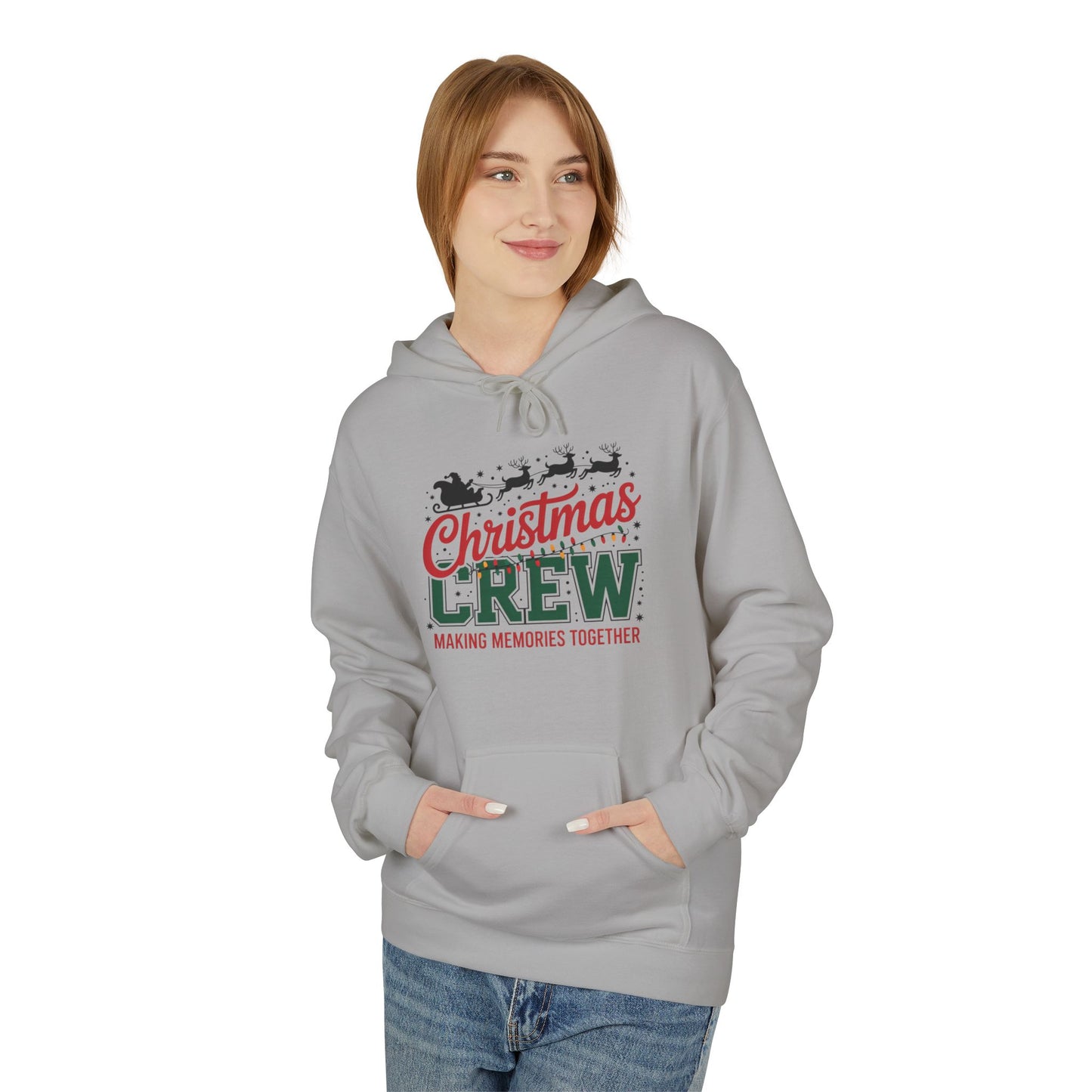 unisex Christmas Crew Hoodie – "Making Memories Together" Holiday Sweatshirt