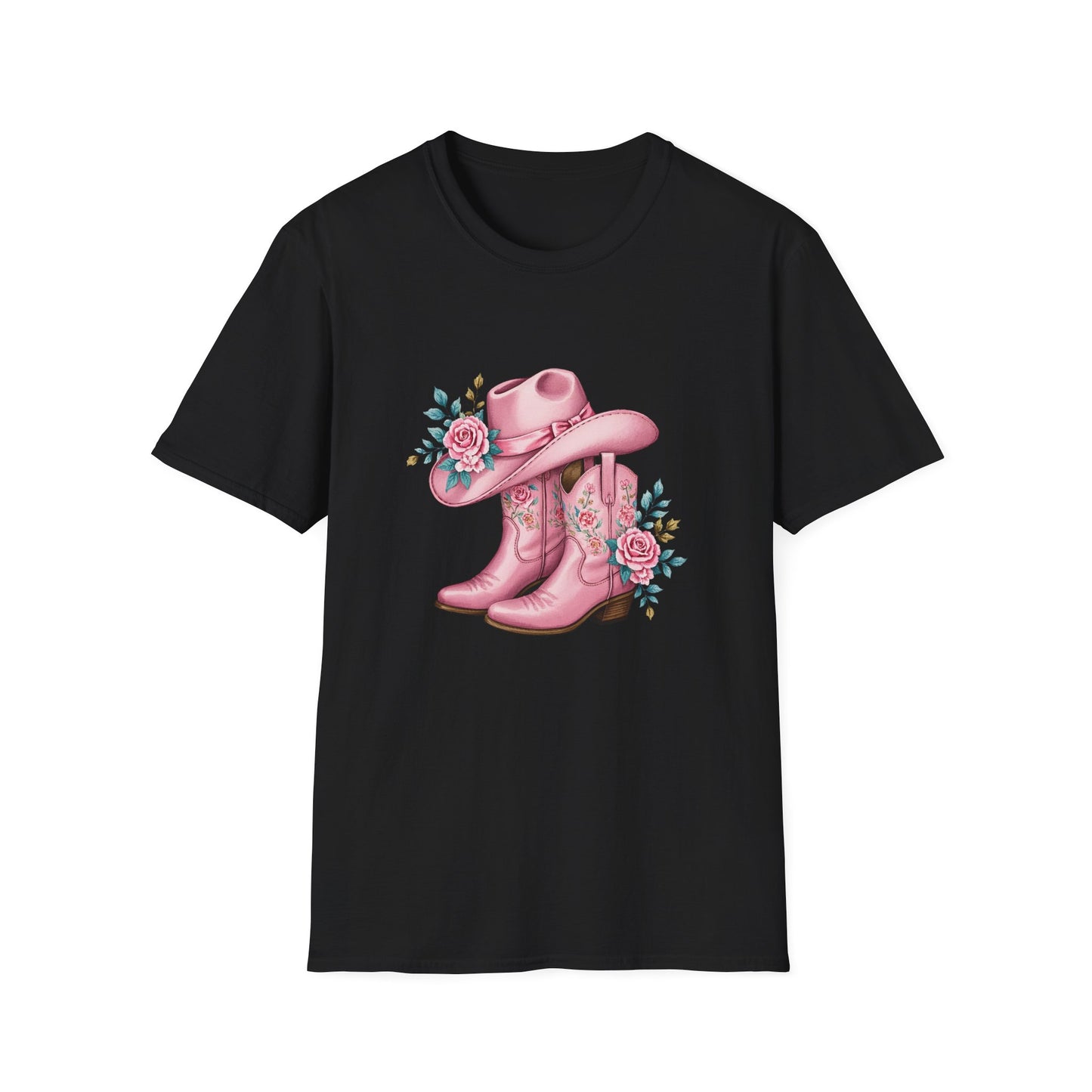 Pink Cowboy Boots T-Shirt, Western Fashion Tee, Country Music Lover Gift, Rodeo Outfit, Boho Style Top, Casual Summer Shirt