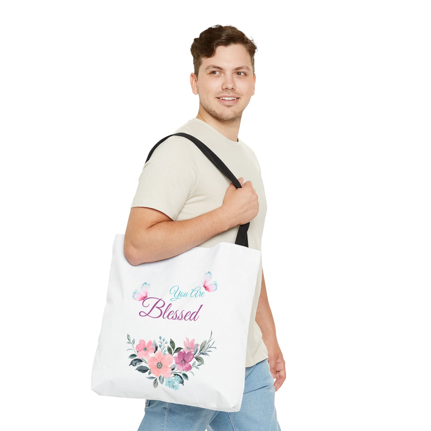 Floral Blessed Tote Bag - Perfect for Everyday Use or Special Occasions
