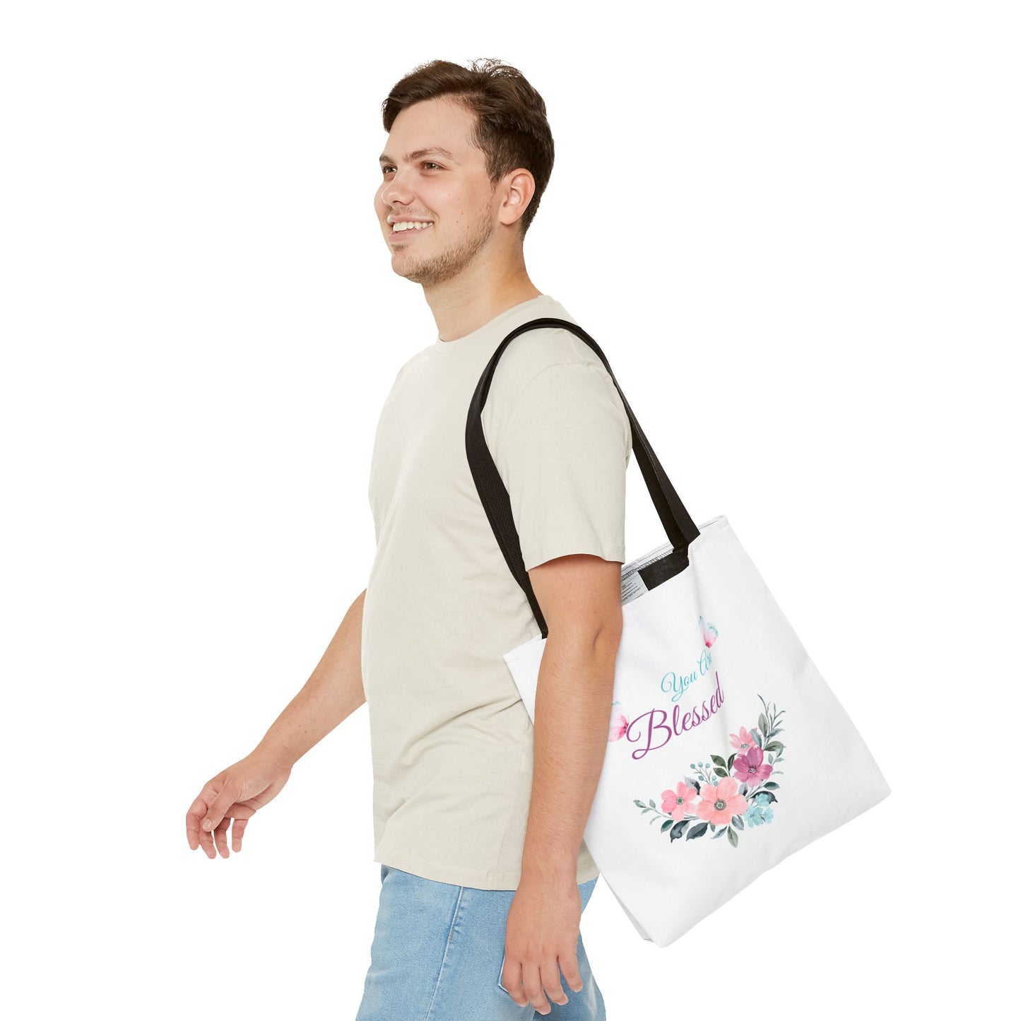 Floral Blessed Tote Bag - Perfect for Everyday Use or Special Occasions