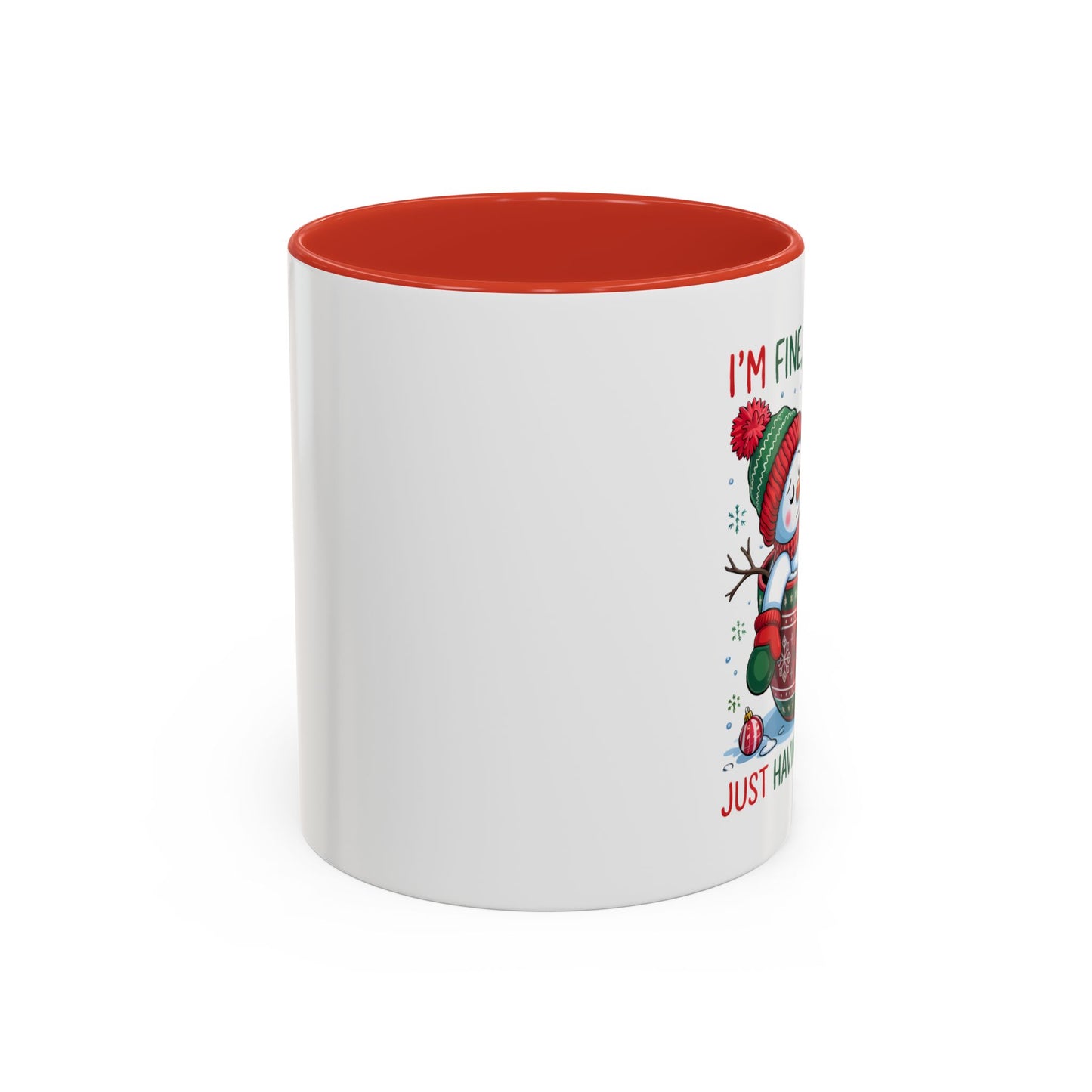 Festive Snowman Coffee Mug - Holiday Humor Gift