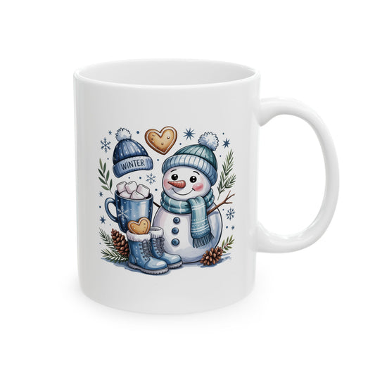 Whimsical Winter Ceramic Mug | 11oz & 15oz | Cozy Holiday Drinkware