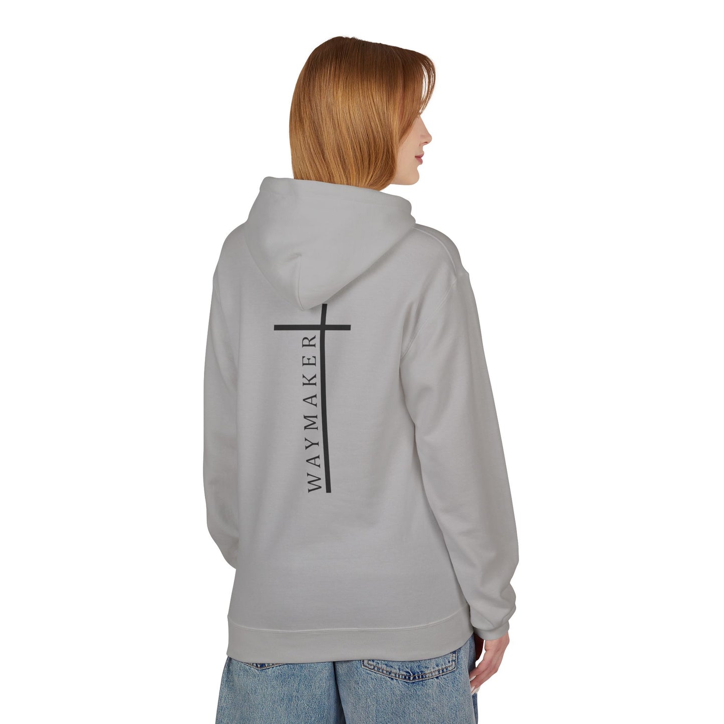 Unisex Waymaker Cross Hoodie — Heart & Cross Faith Pullover