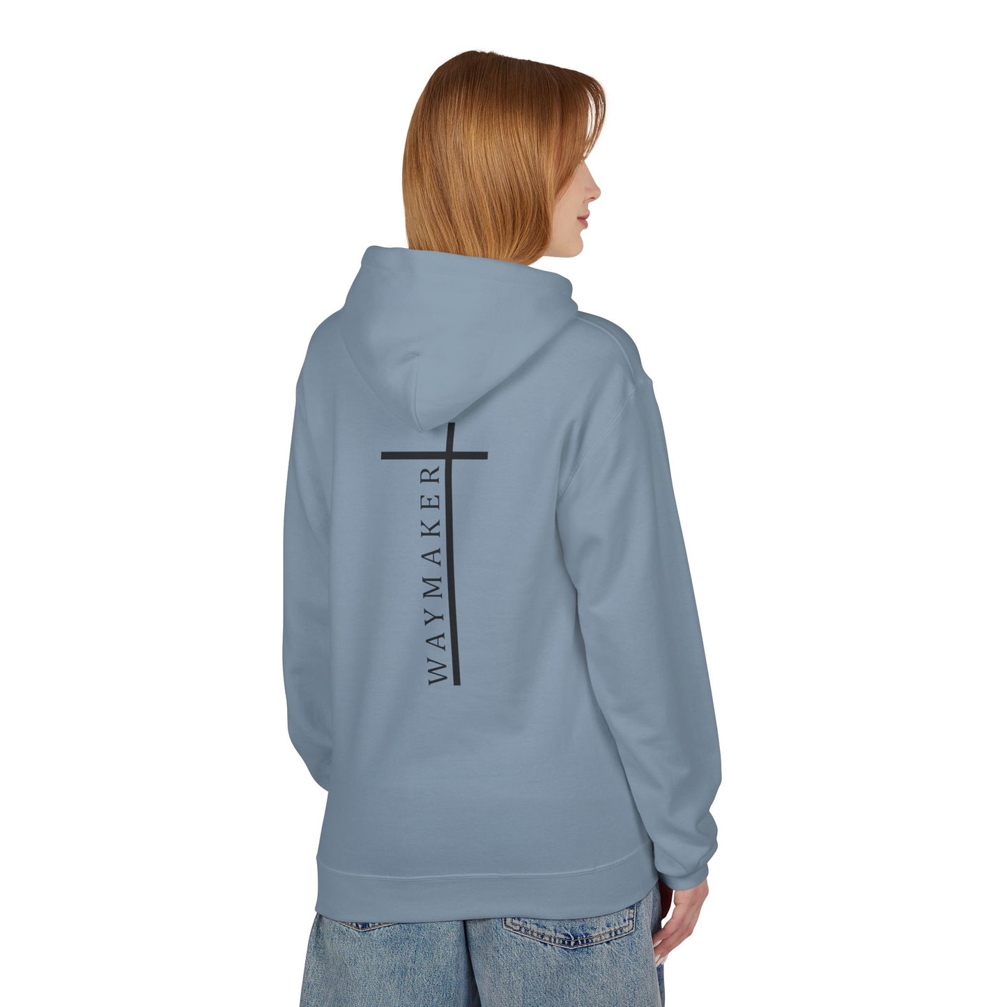 Unisex Waymaker Cross Hoodie — Heart & Cross Faith Pullover