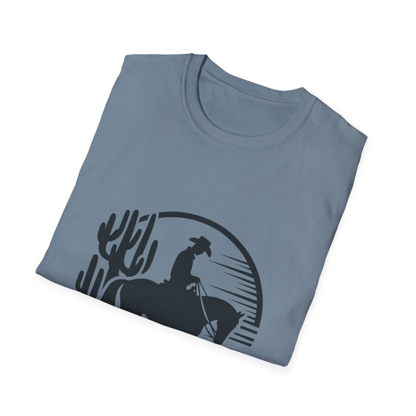 Cowboy Sunset Graphic Tee, Vintage Western T-Shirt, Gift for Horse Lovers, Retro Cowboy Shirt, Unisex Casual Wear