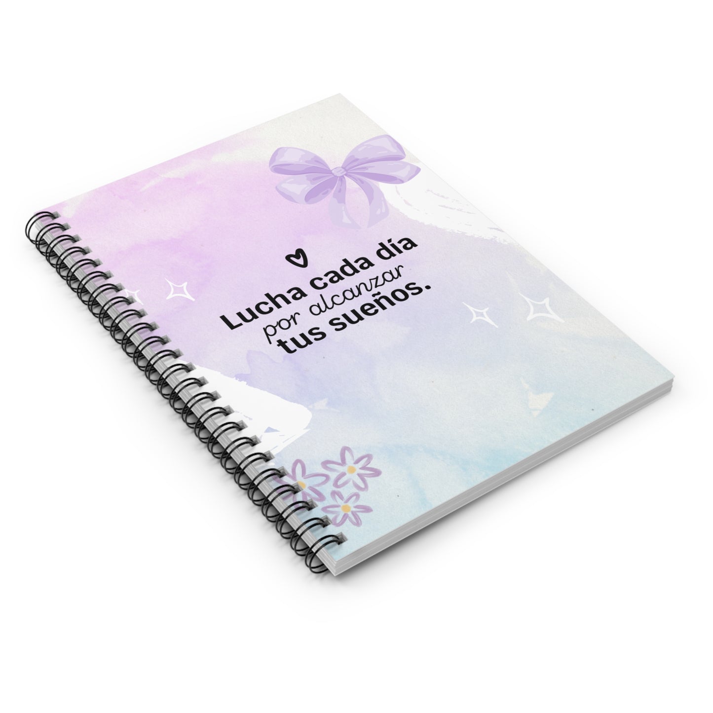 Inspirational Spiral Notebook - "Lucha cada día por alcanzar tus sueños"