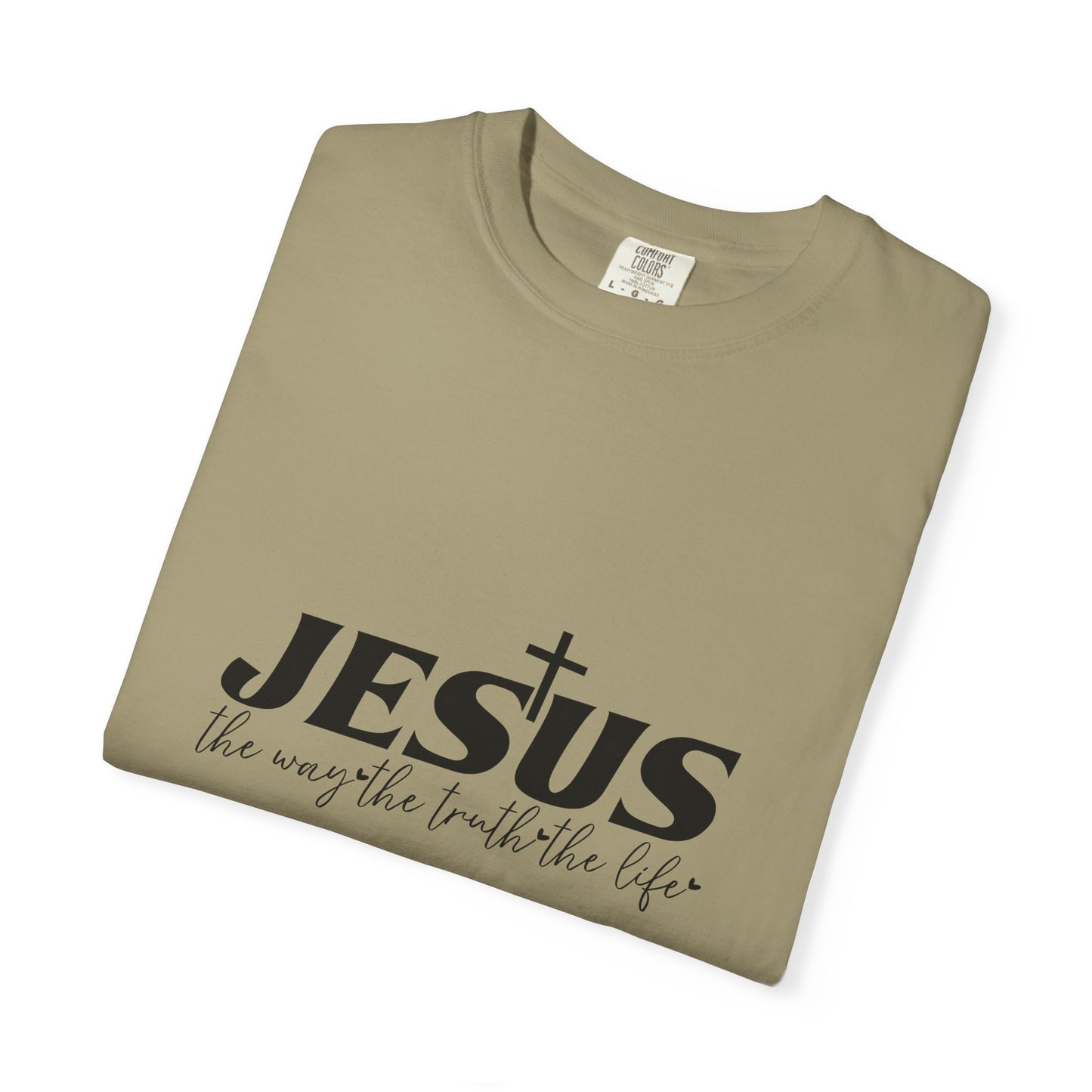 Faith-Inspired Garment-Dyed T-Shirt, Casual Christian Wear, Unisex Jesus Tee, Spiritual Gift, Comfortable Everyday Shirt