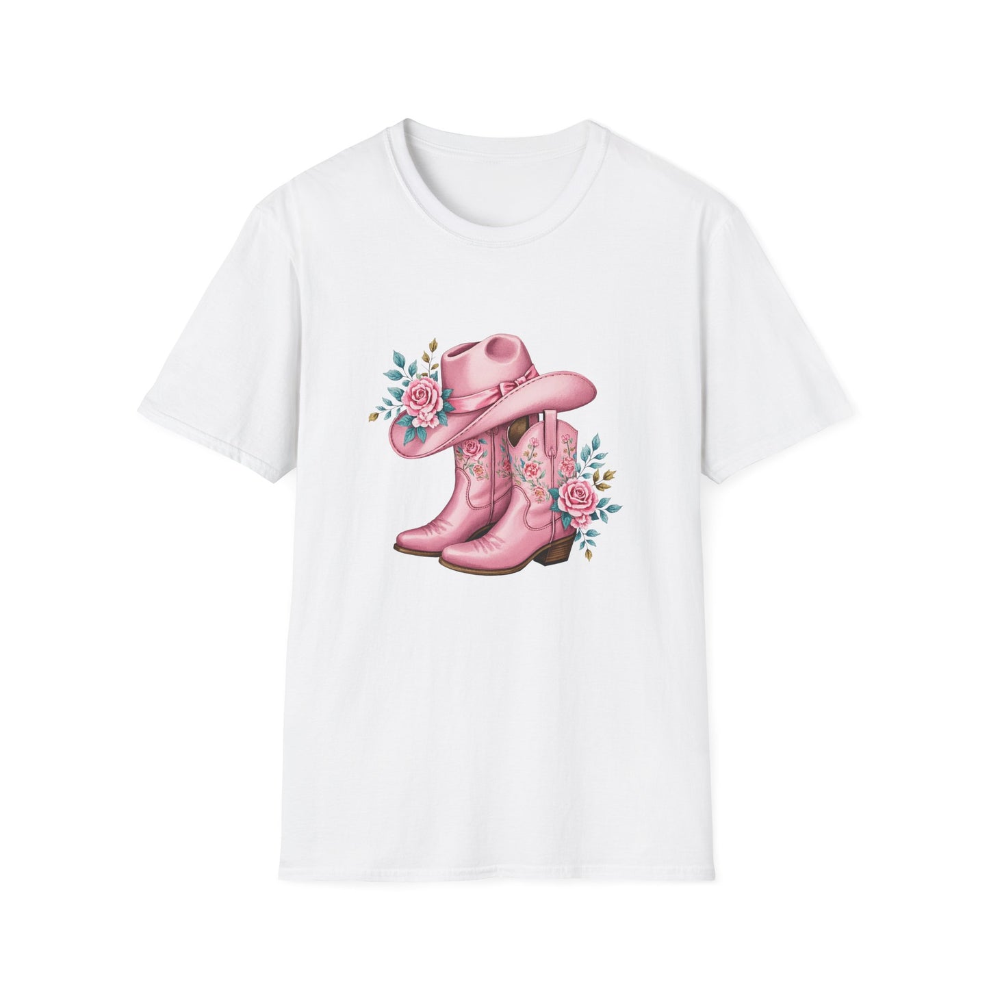 Pink Cowboy Boots T-Shirt, Western Fashion Tee, Country Music Lover Gift, Rodeo Outfit, Boho Style Top, Casual Summer Shirt