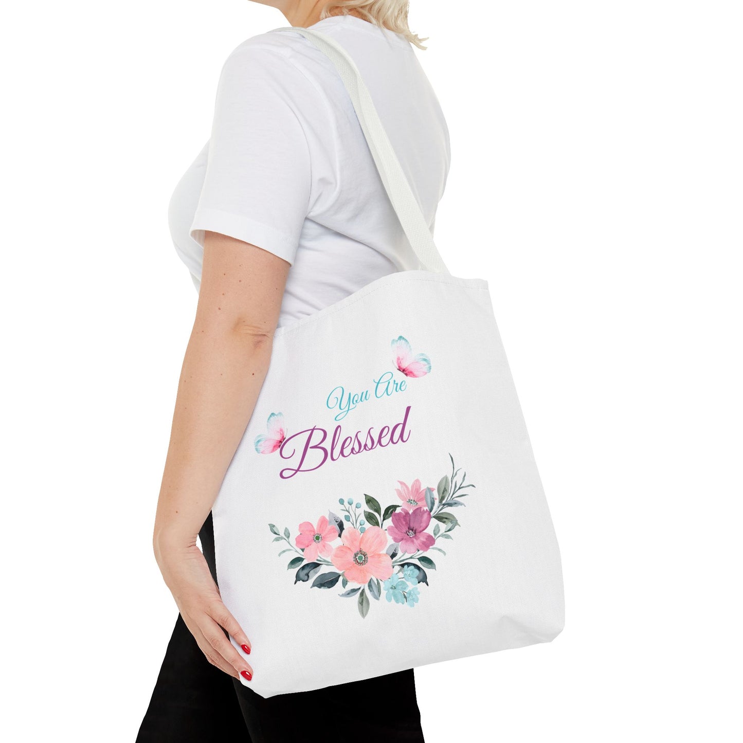Floral Blessed Tote Bag - Perfect for Everyday Use or Special Occasions