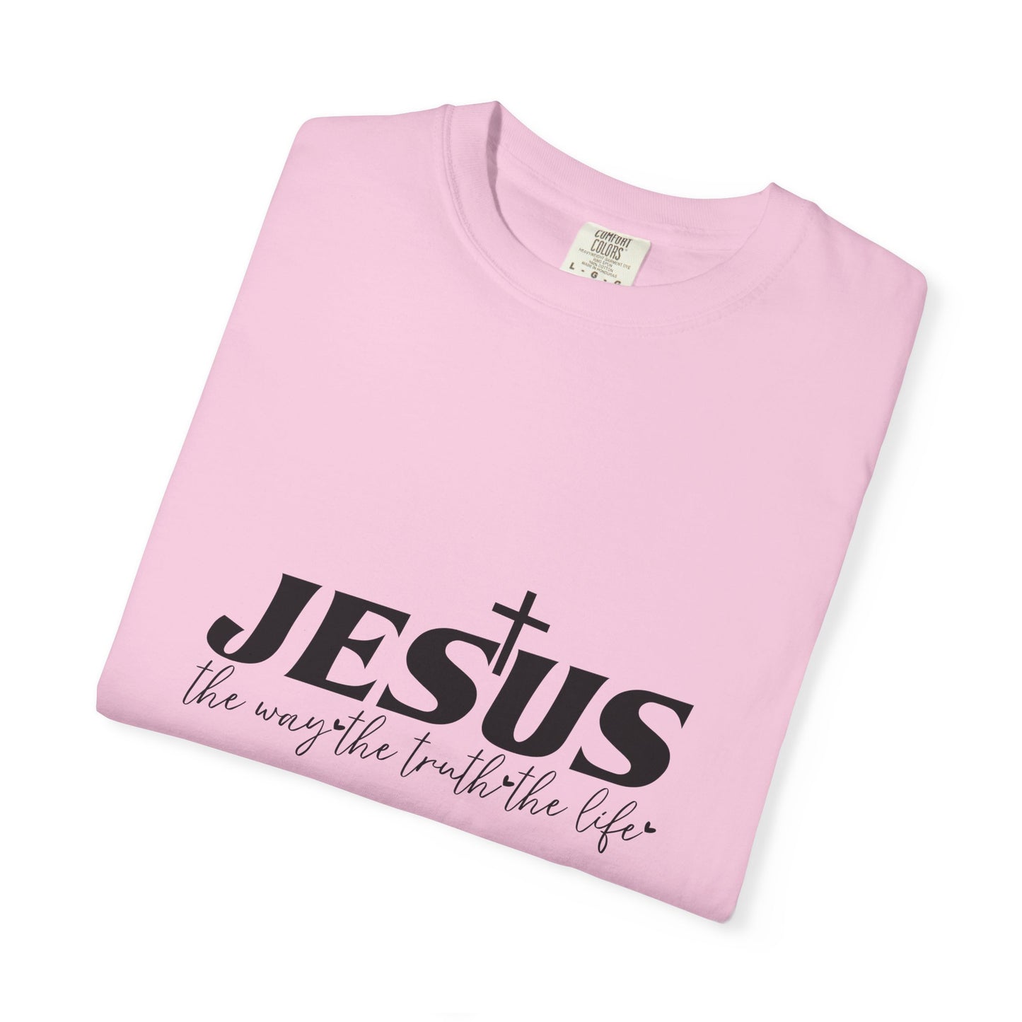 Faith-Inspired Garment-Dyed T-Shirt, Casual Christian Wear, Unisex Jesus Tee, Spiritual Gift, Comfortable Everyday Shirt