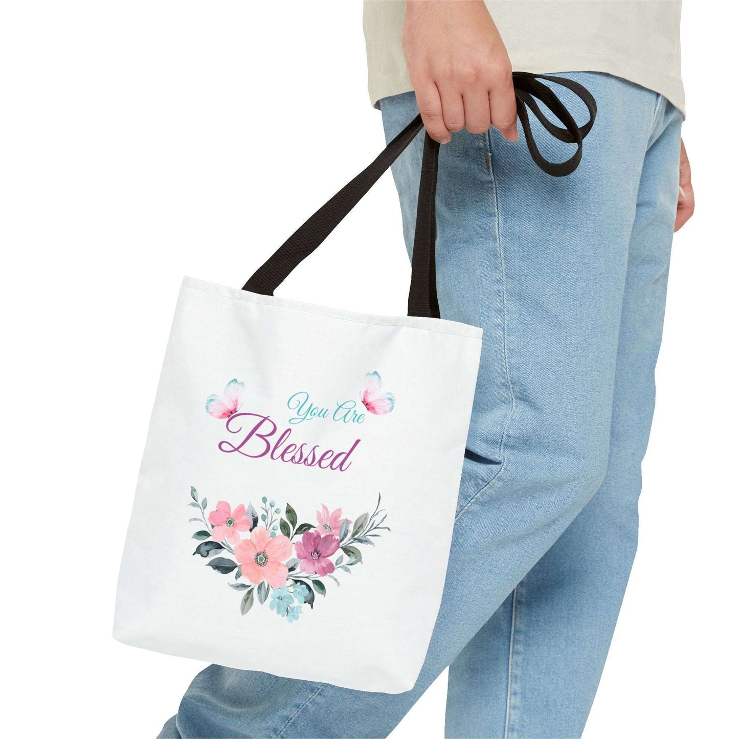 Floral Blessed Tote Bag - Perfect for Everyday Use or Special Occasions