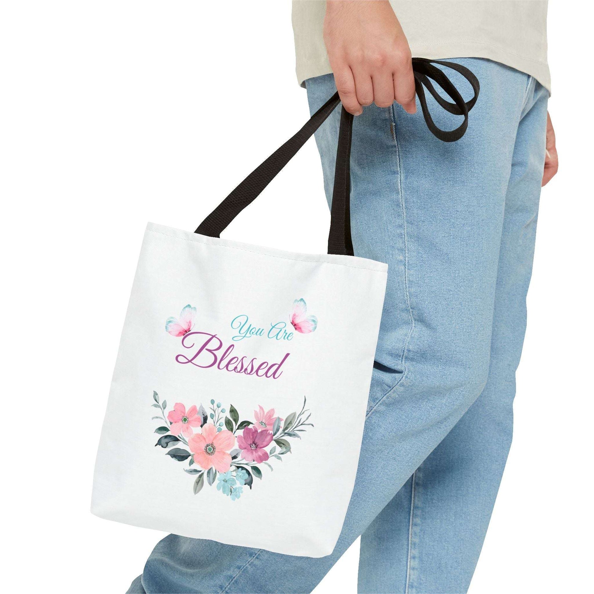 Floral Blessed Tote Bag - Perfect for Everyday Use or Special Occasions
