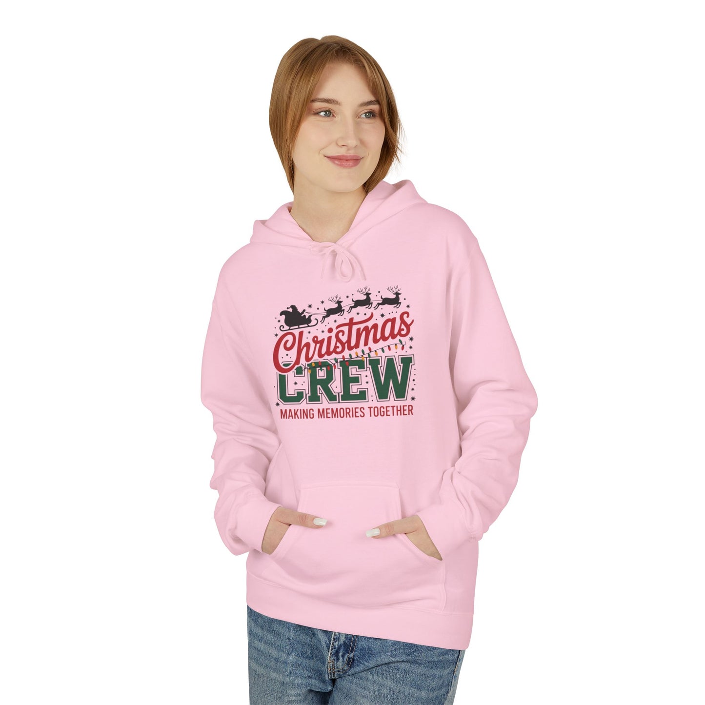 unisex Christmas Crew Hoodie – "Making Memories Together" Holiday Sweatshirt