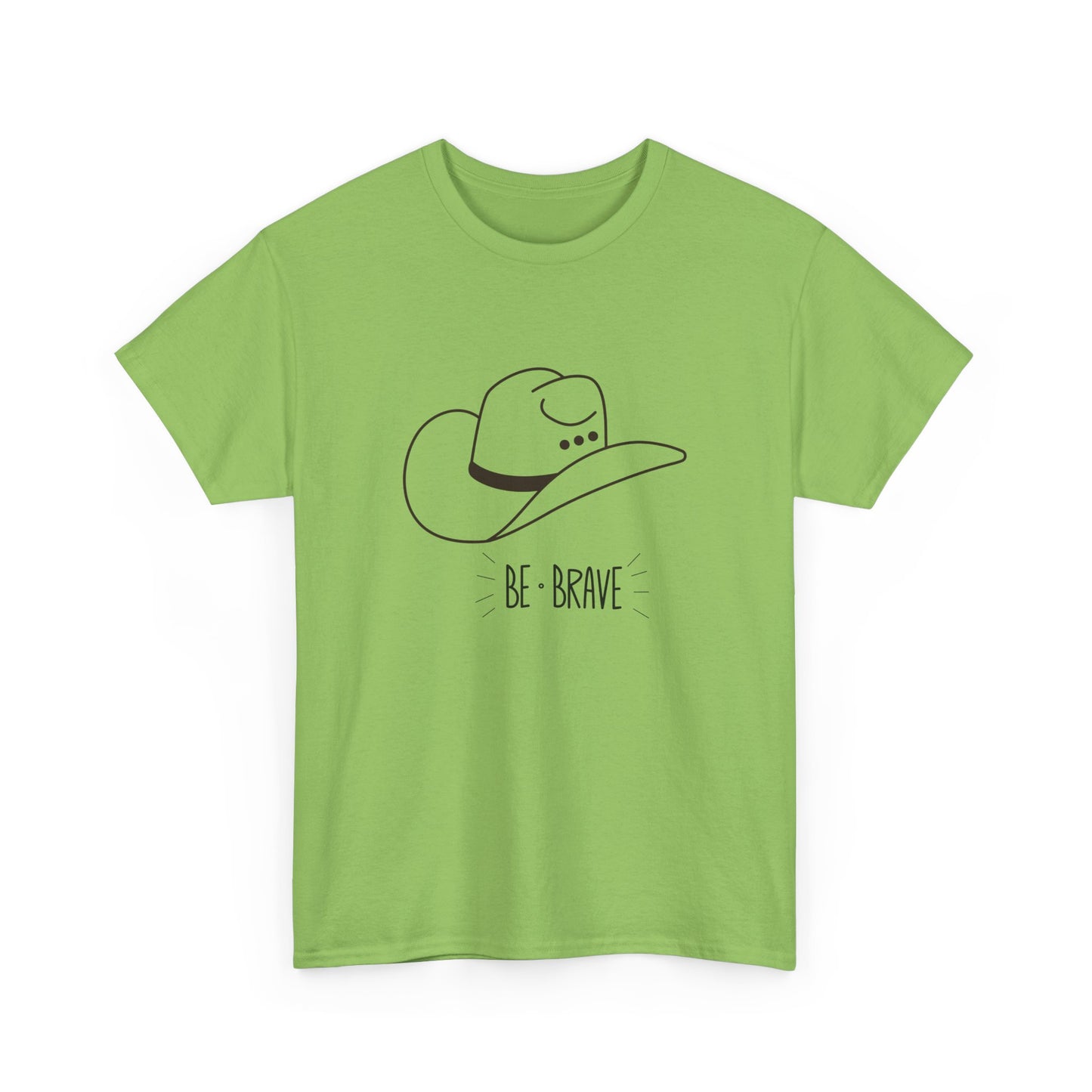 Be Brave Unisex Heavy Cotton Tee - Inspirational Graphic T-Shirt