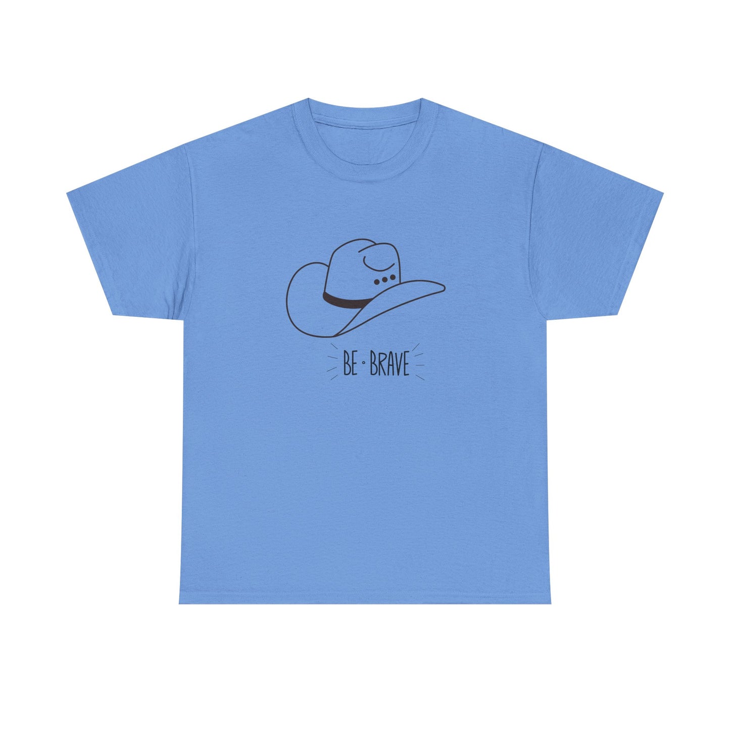 Be Brave Unisex Heavy Cotton Tee - Inspirational Graphic T-Shirt