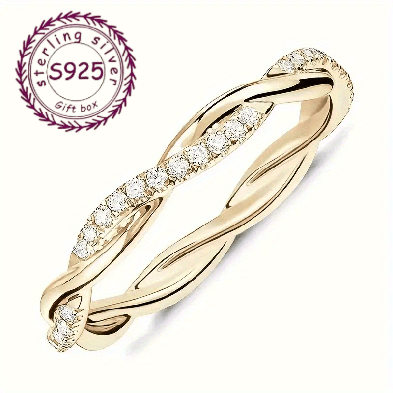 925 Sterling Silver Luxury Cross Cross Diagonal Ring