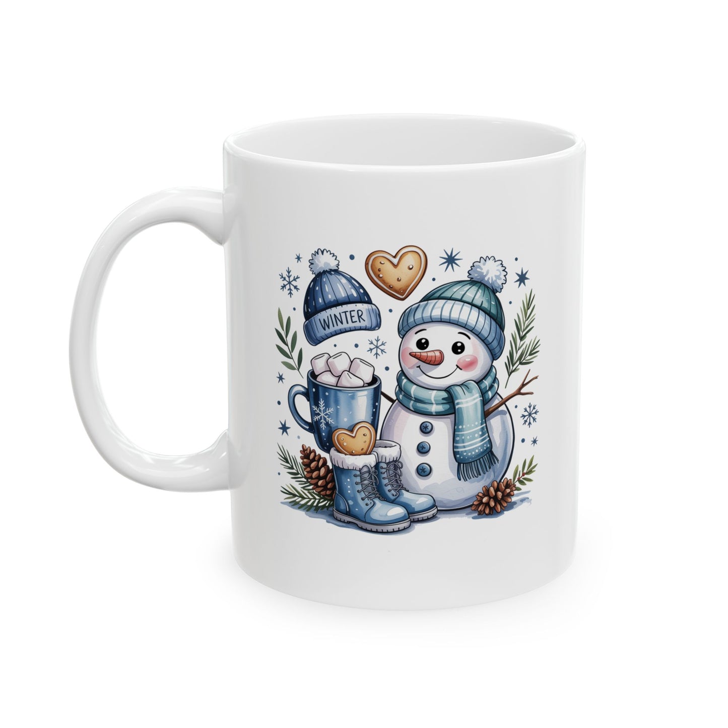 Whimsical Winter Ceramic Mug | 11oz & 15oz | Cozy Holiday Drinkware
