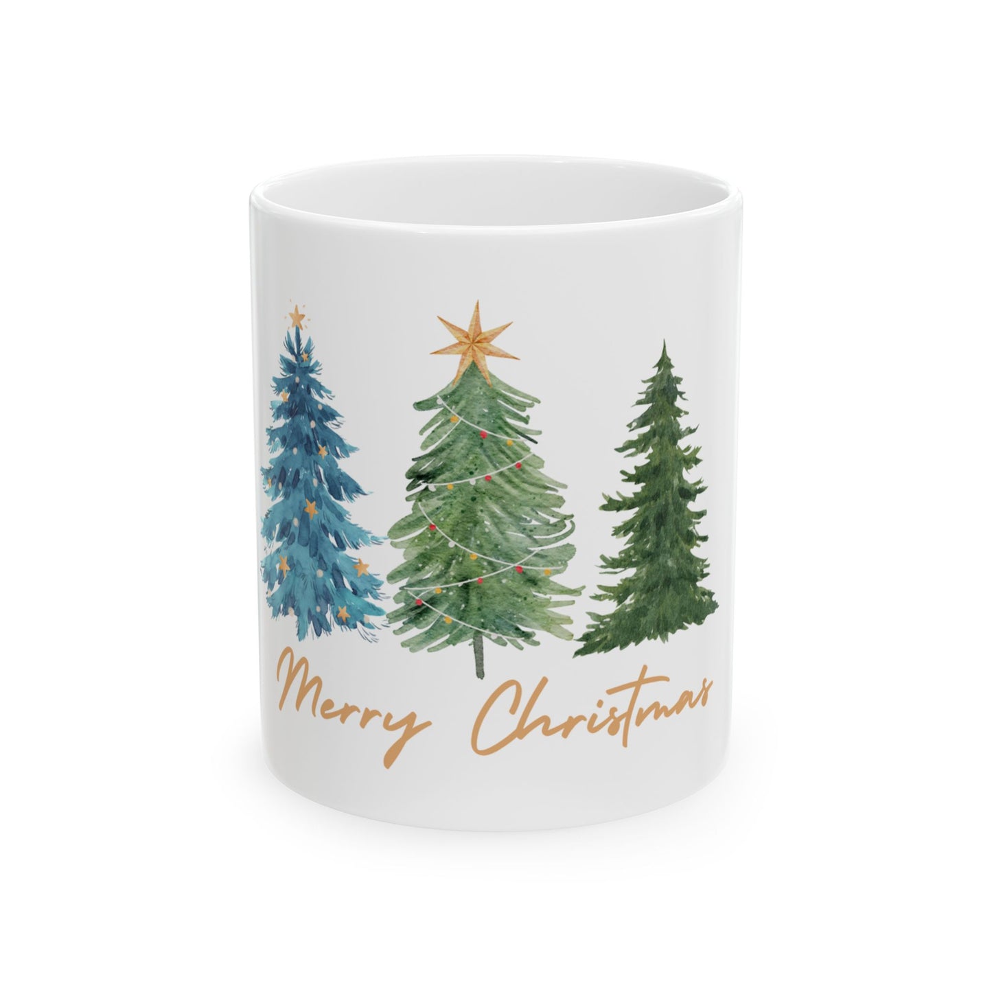 Christmas Tree Ceramic Mug - 11oz & 15oz - Festive Holiday Drinkware