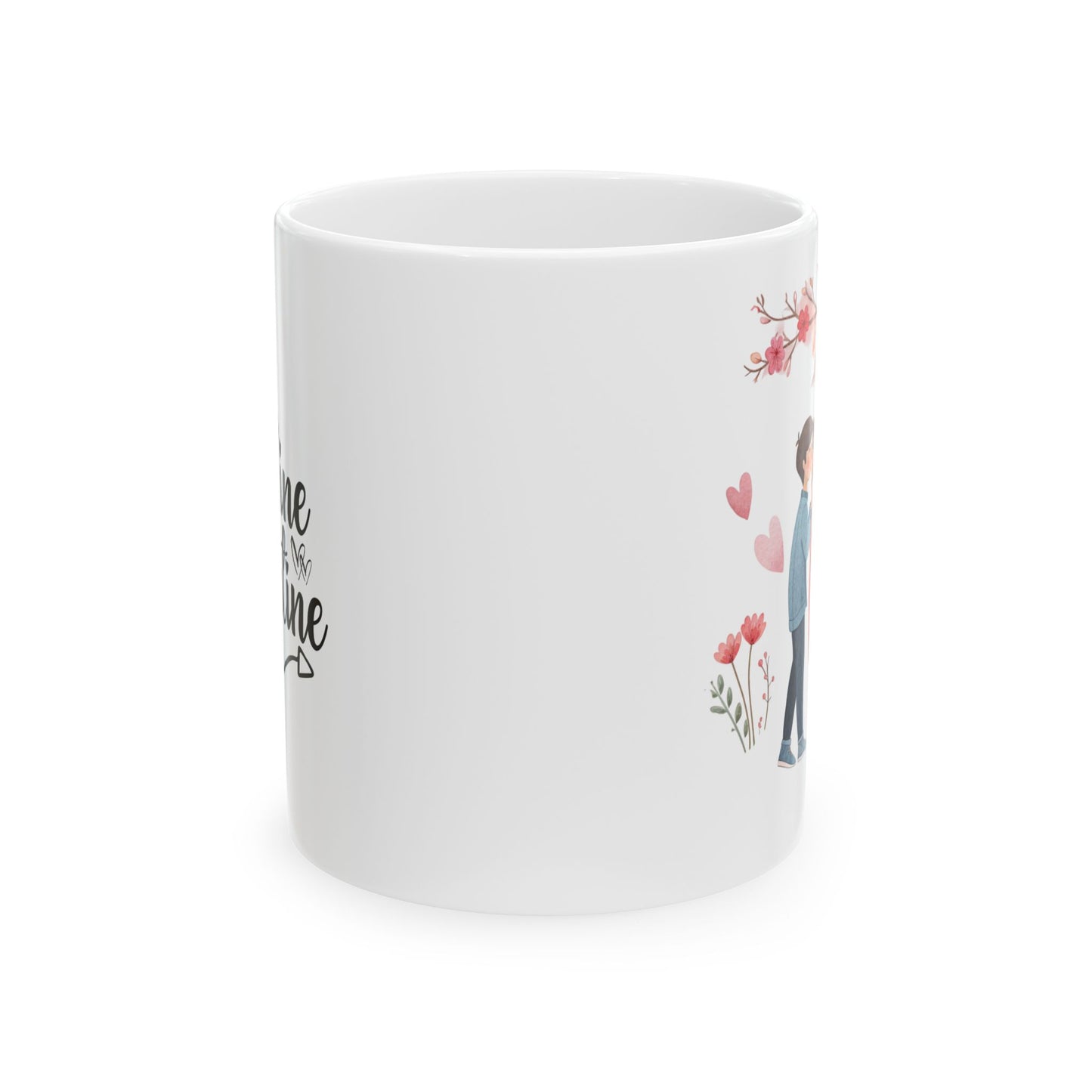 Valentine Couple Ceramic Mug — 'Be Mine' Romantic Coffee Cup (11oz & 15oz)