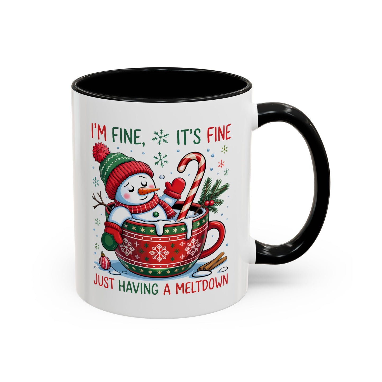 Festive Snowman Coffee Mug - Holiday Humor Gift