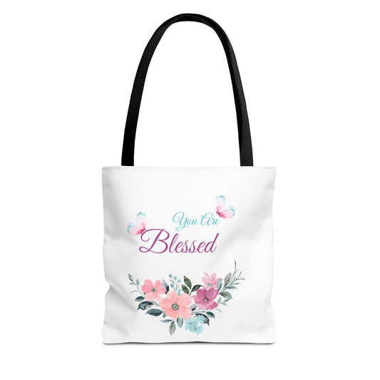 Floral Blessed Tote Bag - Perfect for Everyday Use or Special Occasions