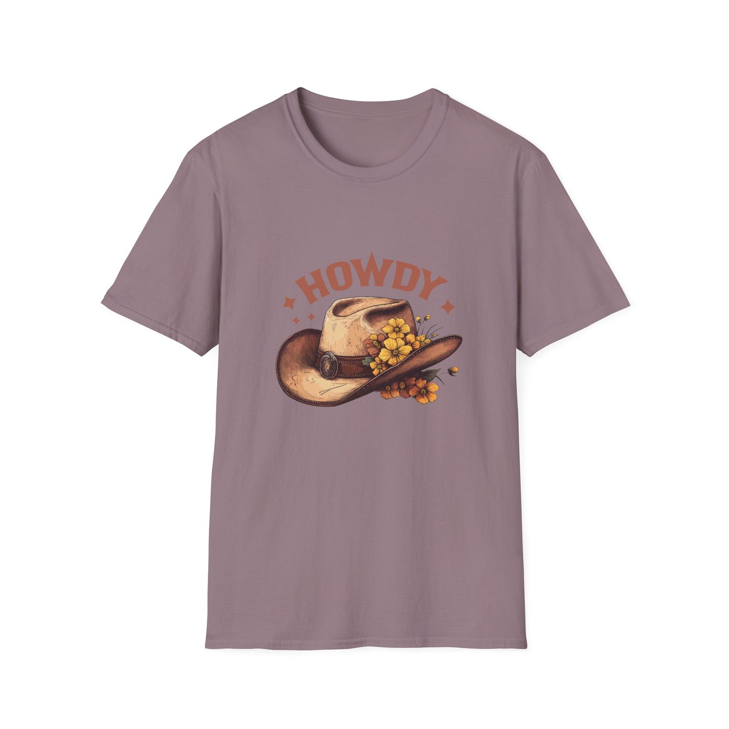 Howdy Themed Unisex Softstyle T-Shirt, Casual Tee, Cowboy Shirt, Western Apparel, Gift for Celebrations