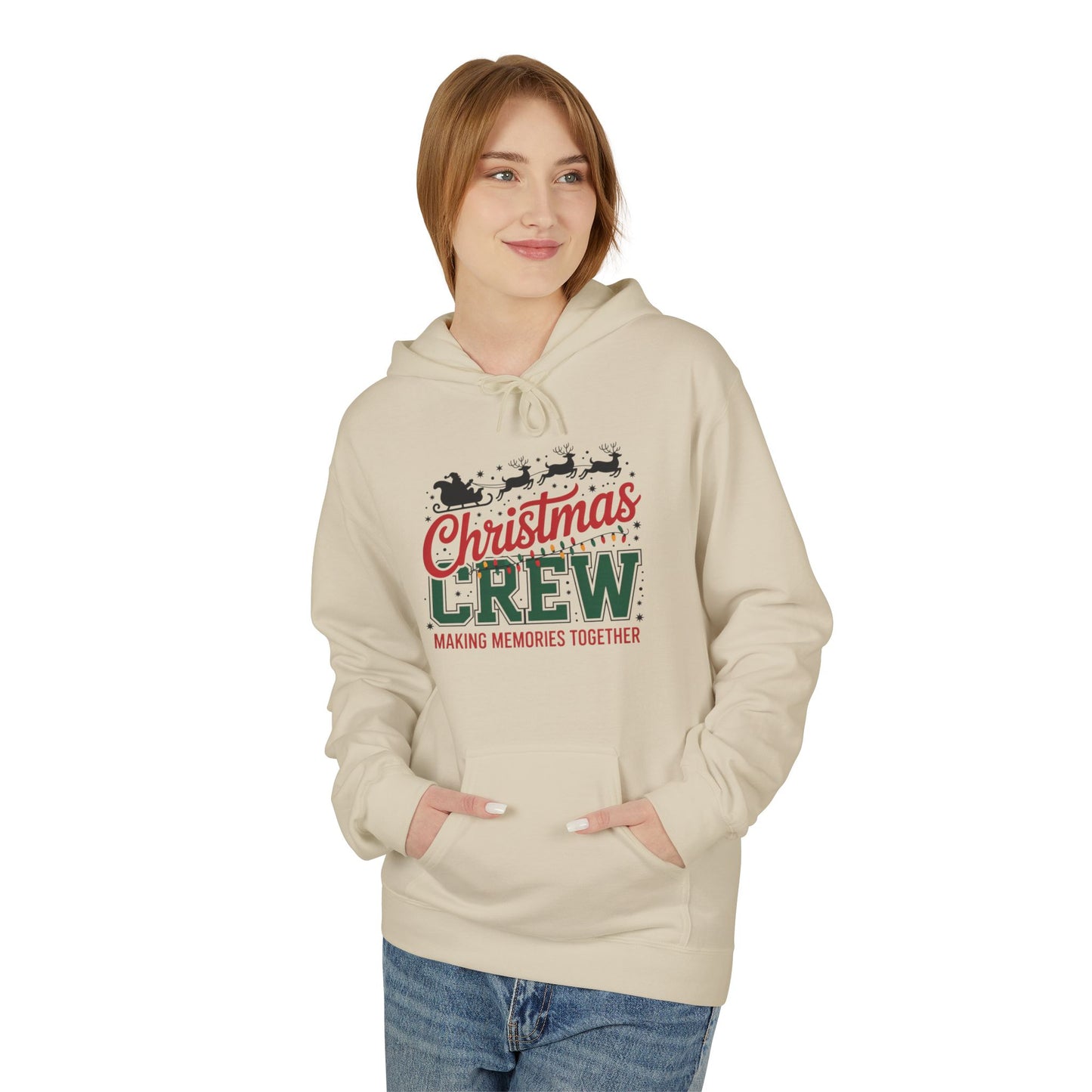 unisex Christmas Crew Hoodie – "Making Memories Together" Holiday Sweatshirt