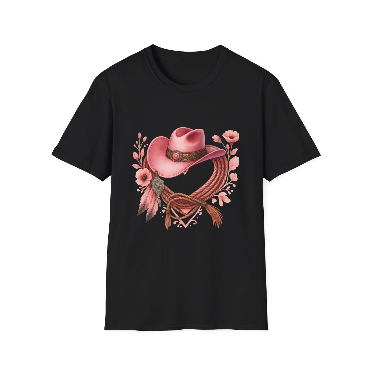 Cowgirl Charm T-Shirt, Western Graphic Tee, Rodeo Style Shirt, Country Girl Fashion, Floral Cowboy Hat Top