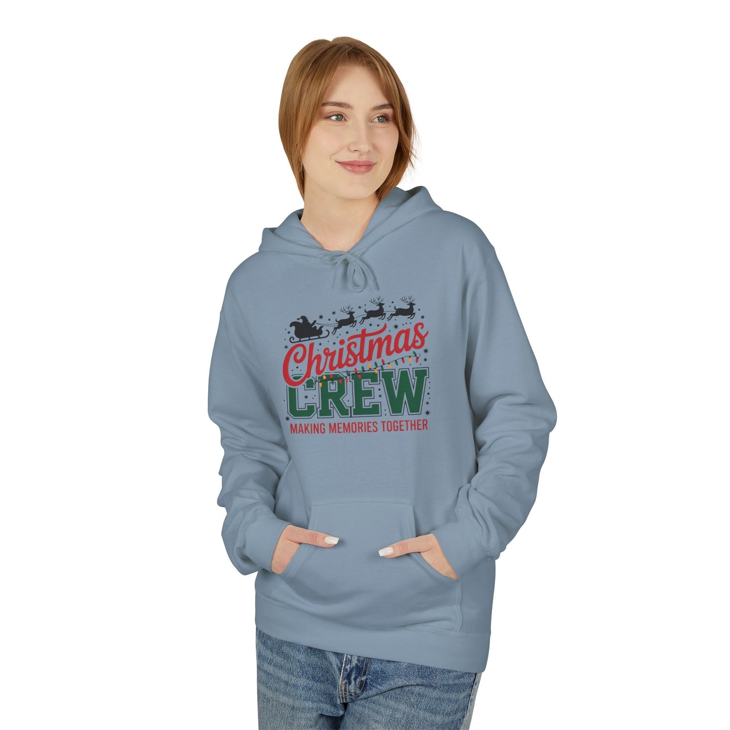 unisex Christmas Crew Hoodie – "Making Memories Together" Holiday Sweatshirt