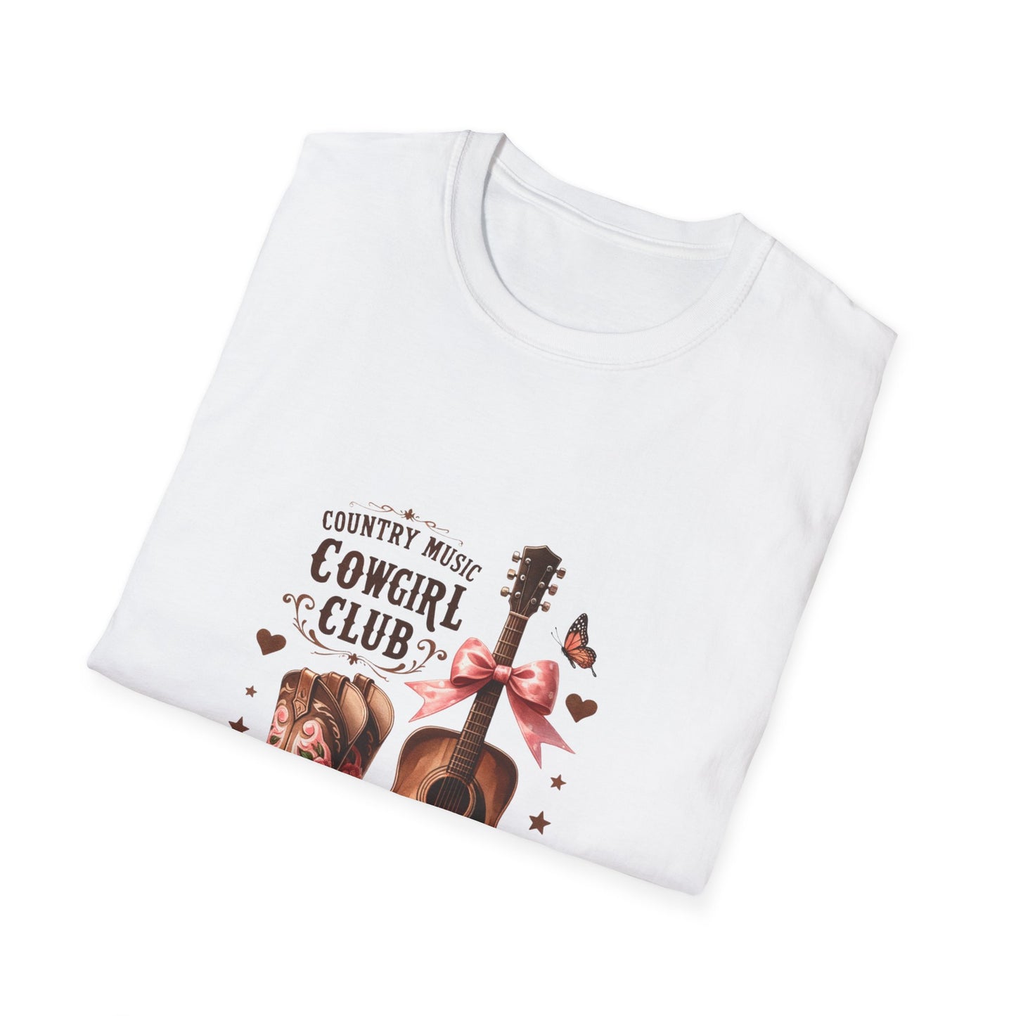 Country Music Cowgirl Club T-Shirt, Unisex Softstyle Tee, Perfect Gift for Music Lovers, Festival Wear, Western Style Apparel