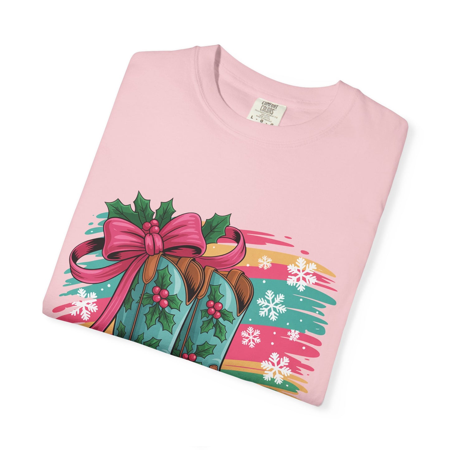 Howdy Christmas T-Shirt — Festive Cowboy Boots Holiday Tee