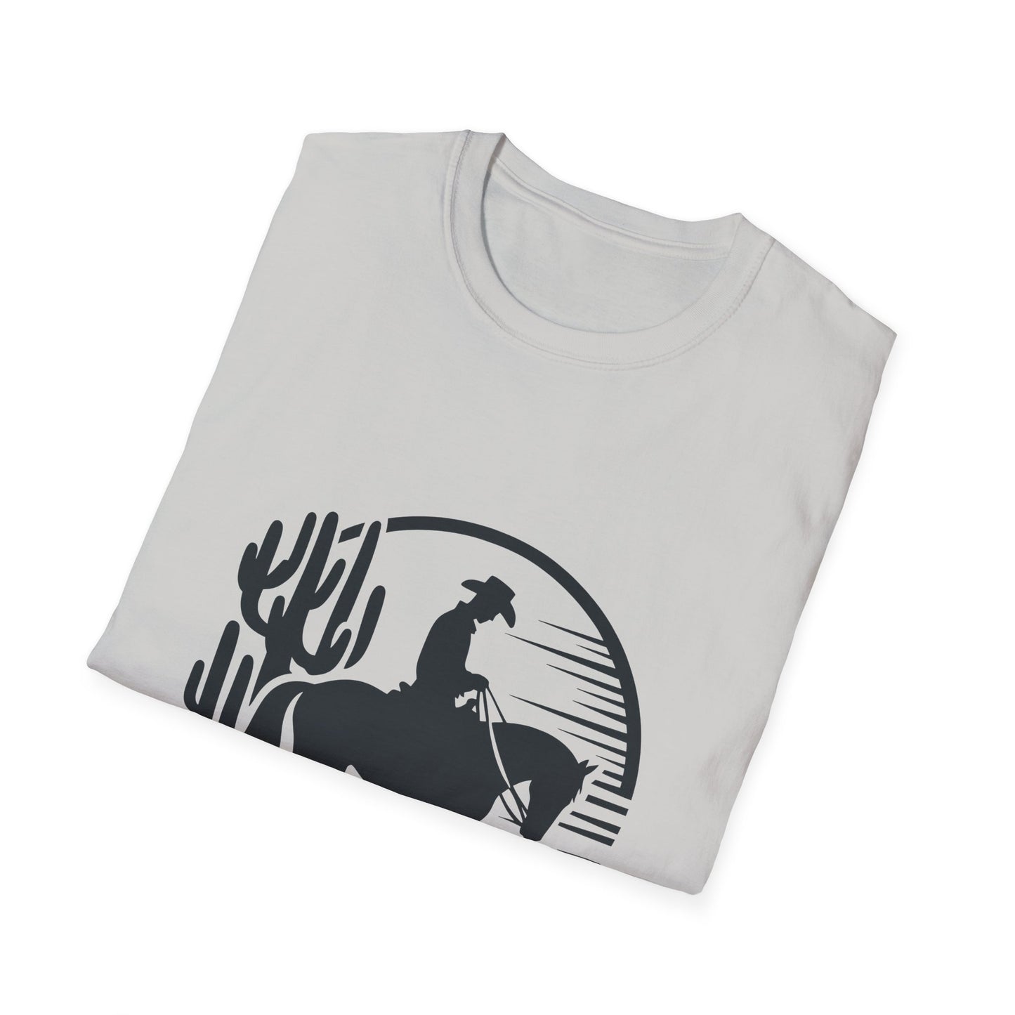 Cowboy Sunset Graphic Tee, Vintage Western T-Shirt, Gift for Horse Lovers, Retro Cowboy Shirt, Unisex Casual Wear